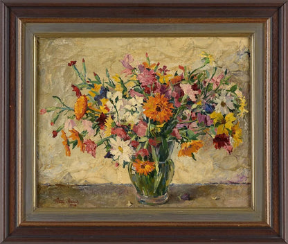 Tableau ancien original tableau signé P. Harvey daté 1946