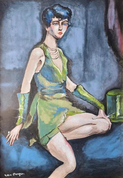 art-moderne-tableau-peinture-huile sur toile-portrait-femme-feminin