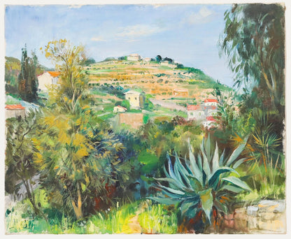 André Hofer (1890-1973) - 1960 Huile, paysage d'agave