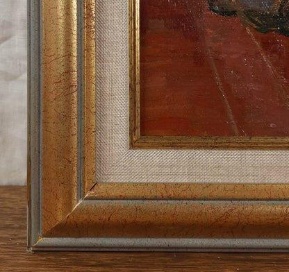 art-nature-morte-floral-fleur-oeillets-peinture huile toile