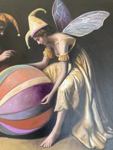 art-decoration-tableau-peinture-huile-toile-portrait-surrealisme-personnages-fou