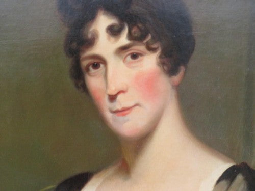 Société Portrait 1820 École d'anglais huile géorgienne