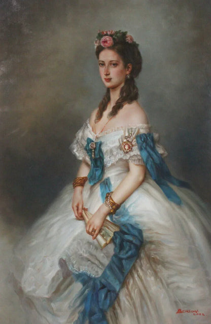 Reproduction peinture à l'huile Winterhalter ALexandra du Danemark - Kikooyou Art Gallery