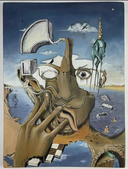 art-surréaliste-peinture-huile sur toile-portrait