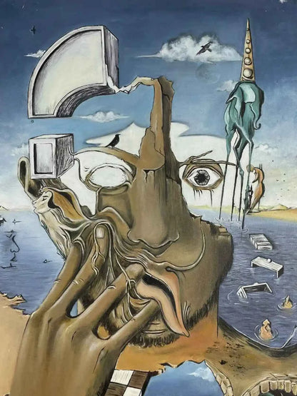 art-surréaliste-peinture-huile sur toile-portrait