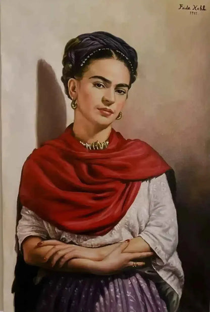 art-moderne-portrait-Frida-Khalo-belle-peinture-huile-toile - Kikooyou Art Gallery