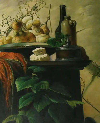 art-nature-morte-légumes-peinture-huile-toile