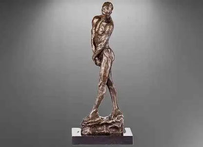 Statuette en bronze homme nu-Adam
