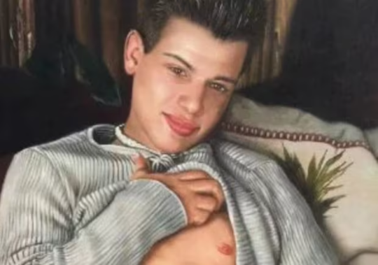 portrait art gay scène érotique homme nu huile sur toile signée