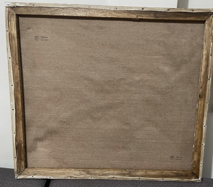 art-decoration-tableau-peinture-huile-toile-scene-picnic-fat-d'apres Botero