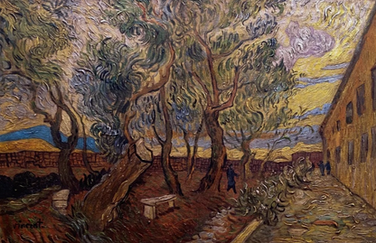 art-decoration-tableau-peinture-huile-toile-paysage-route campagne-village-d'après Van Gogh