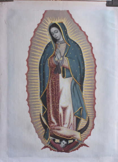 art-decoration-tableau-peinture-huile-toile-portrait-homme-religion-vierge-guadalupe-priere