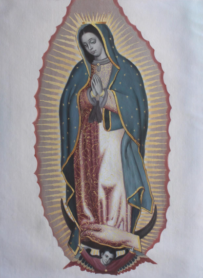 art-decoration-tableau-peinture-huile-toile-portrait-homme-religion-vierge-guadalupe-priere