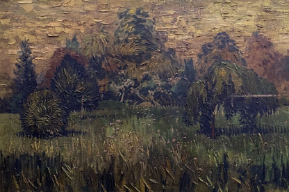 art-decoration-tableau-peinture-huile-toile-paysage-campagne-champ-d'après Van Gogh