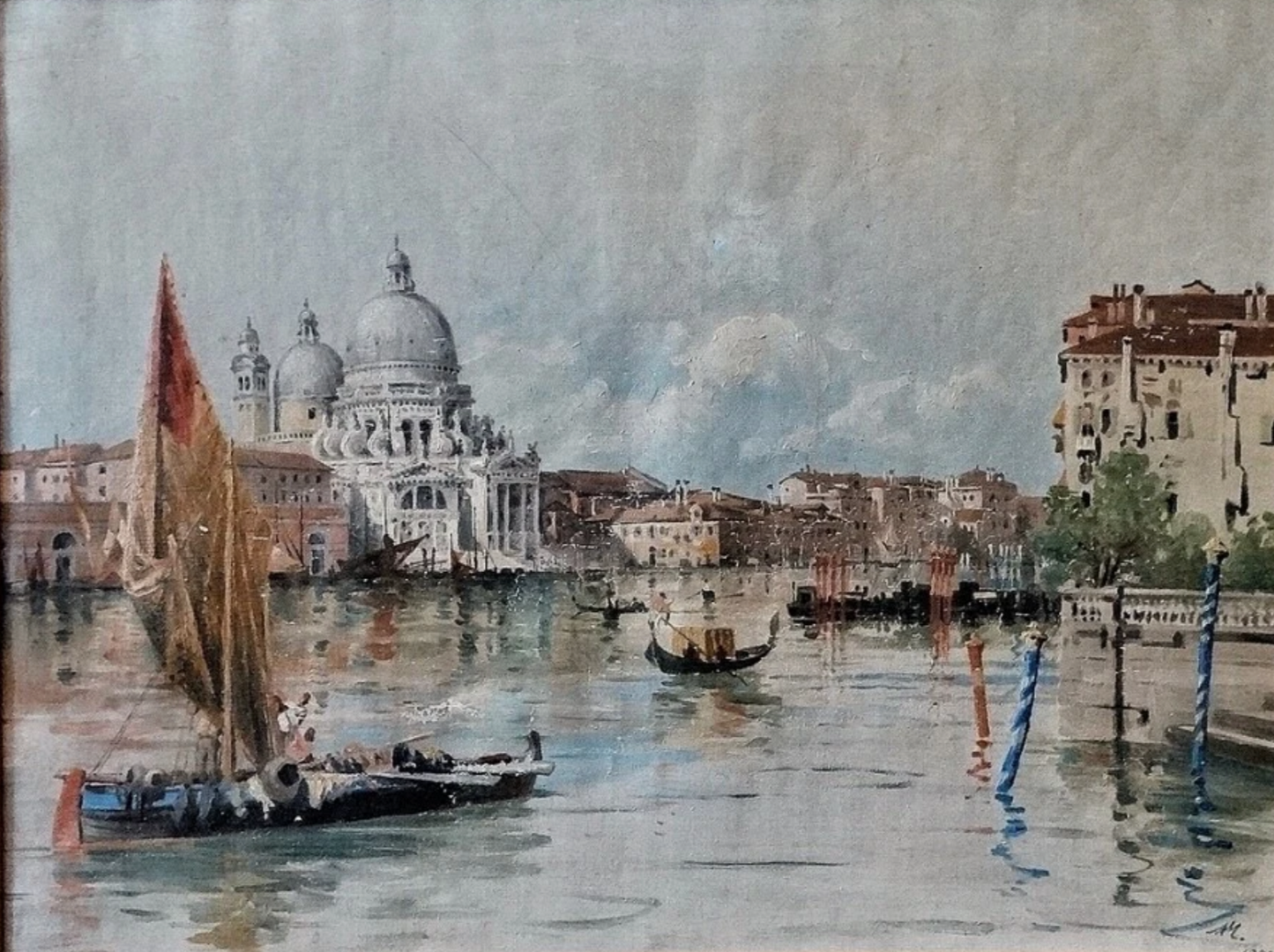 Tableau huile Adrien Moreau - VENISE