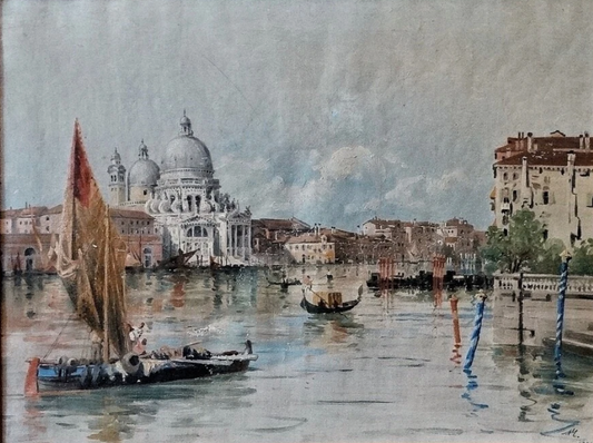 Tableau huile Adrien Moreau - VENISE
