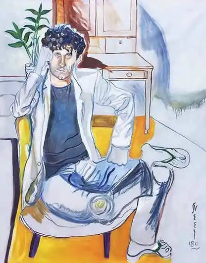 art-moderne-portrait-masculin-homme-peinture-originale-huile-toile