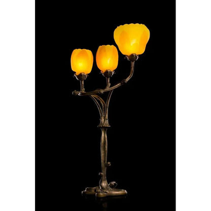 objet-decoration-lampe-table-Trio tulipes jaunes-Galle type - Kikooyou Art Gallery