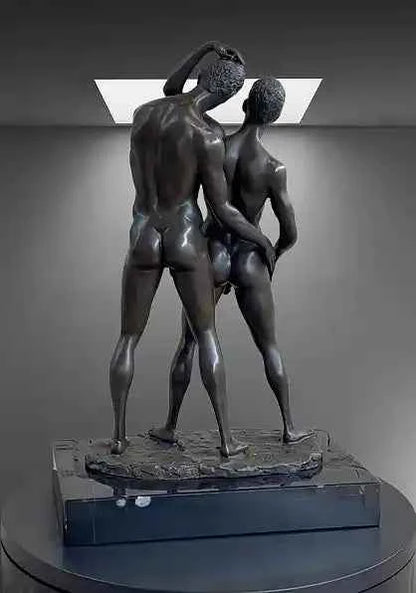 art-érotique-sexe-gay-hommes-statue-bronze